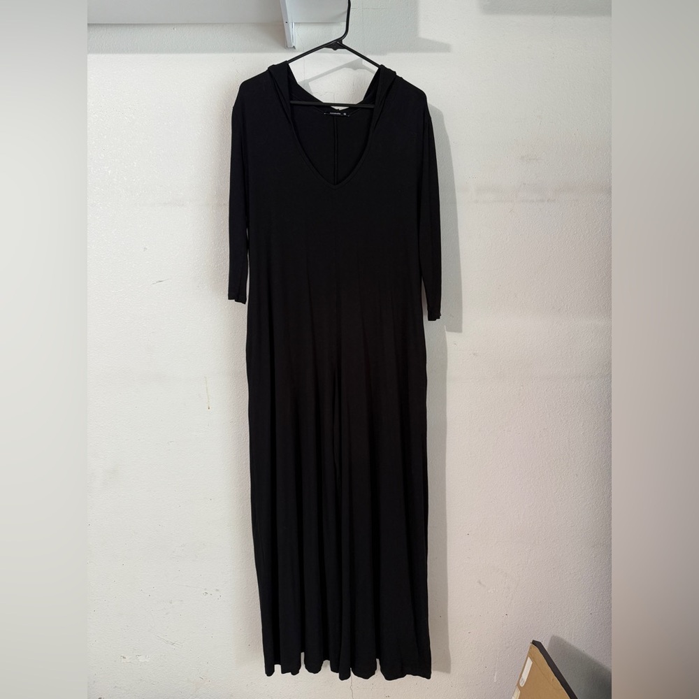 Comfy Black Women's Jumpsuit with Hood